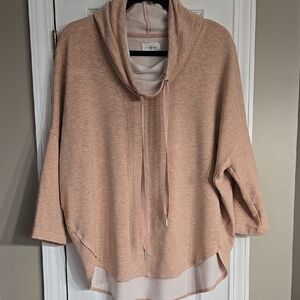 Lou & Grey Women's Peach Cowl Neck‎ Sweater, Size L/XL